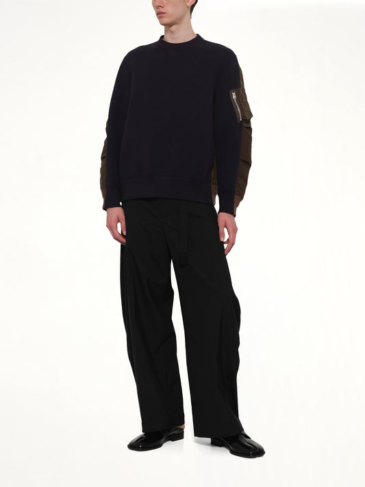 Sponge Sweat Pullover in Navy/Dark Khaki