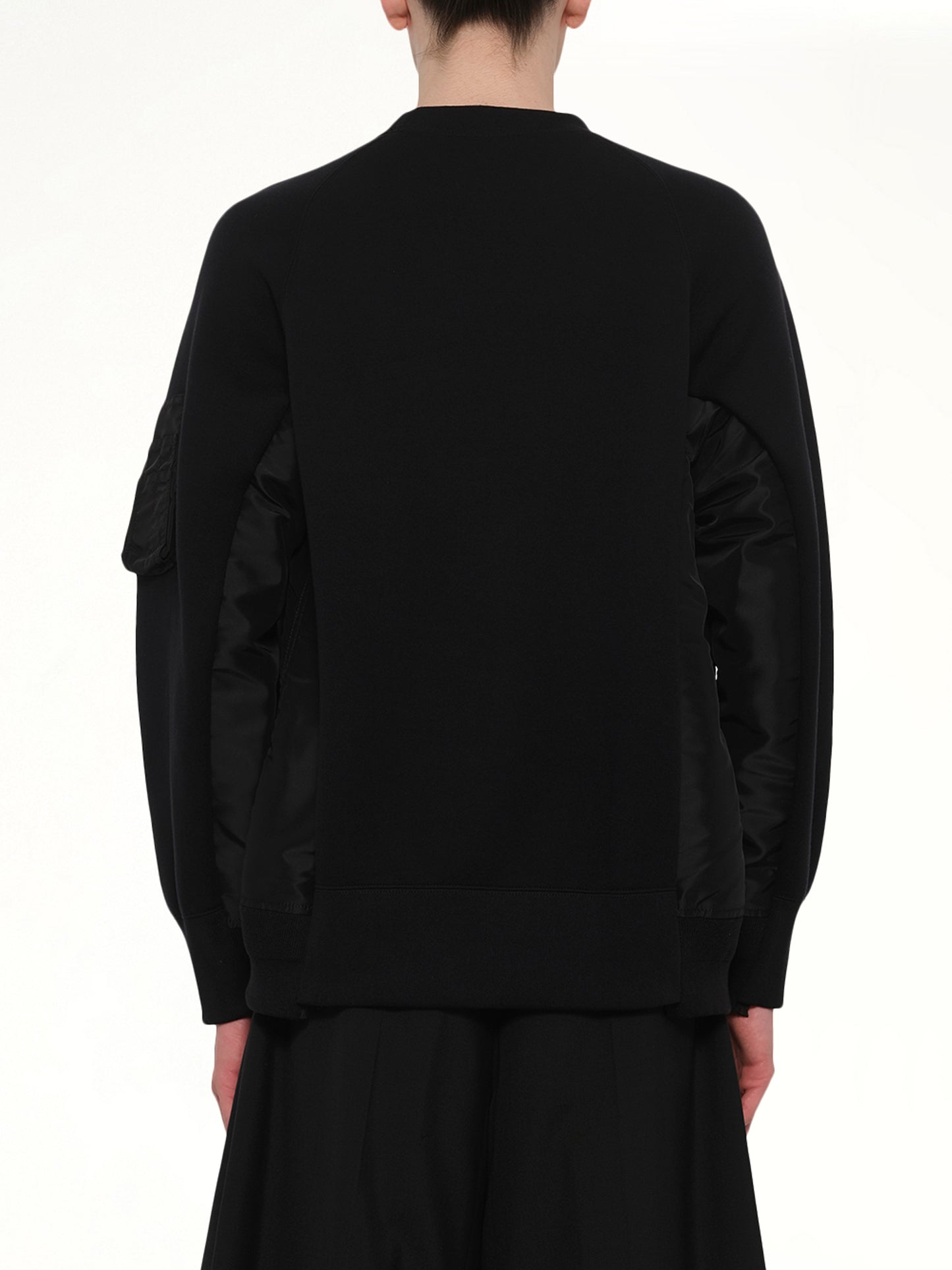 Sponge Sweat x Nylon Twill Pullover in Black