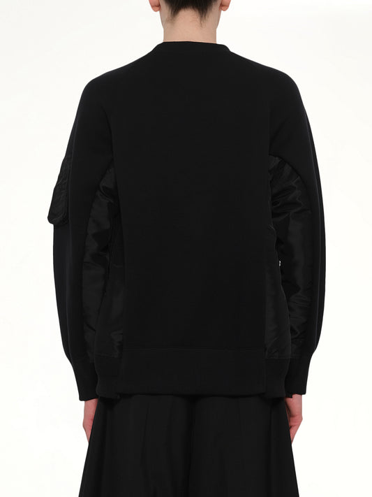Sponge Sweat x Nylon Twill Pullover in Black