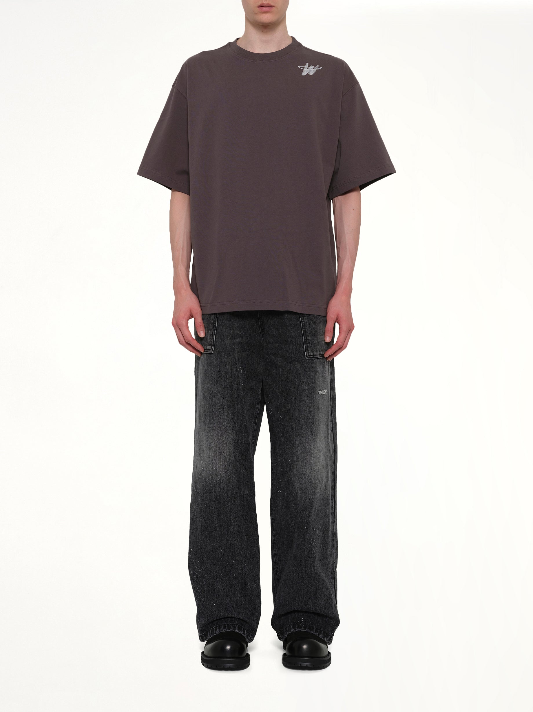 Cotton WD Logo T-Shirt in Charcoal