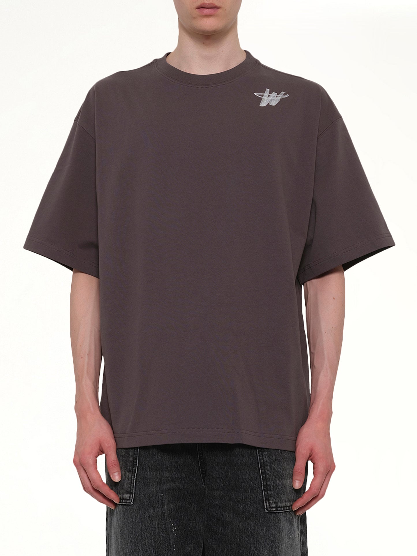 Cotton WD Logo T-Shirt in Charcoal