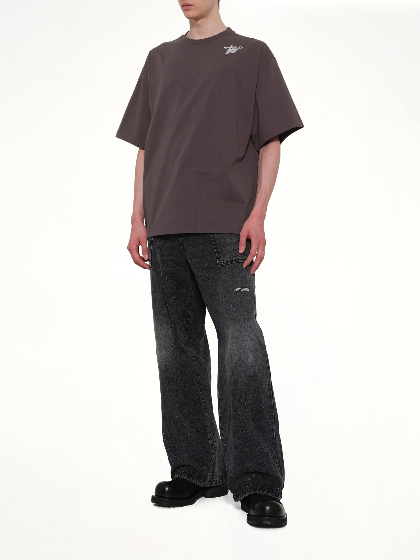 Cotton WD Logo T-Shirt in Charcoal