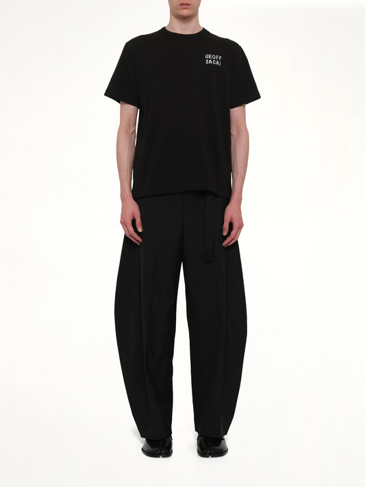 Geoff Sacai Embroidery T-Shirt in Black