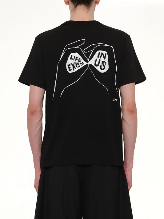 Geoff Sacai Embroidery T-Shirt in Black