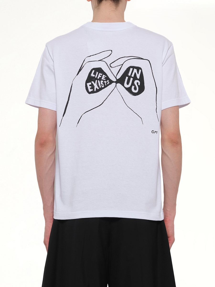 Geoff Sacai Embroidery T-Shirt in White