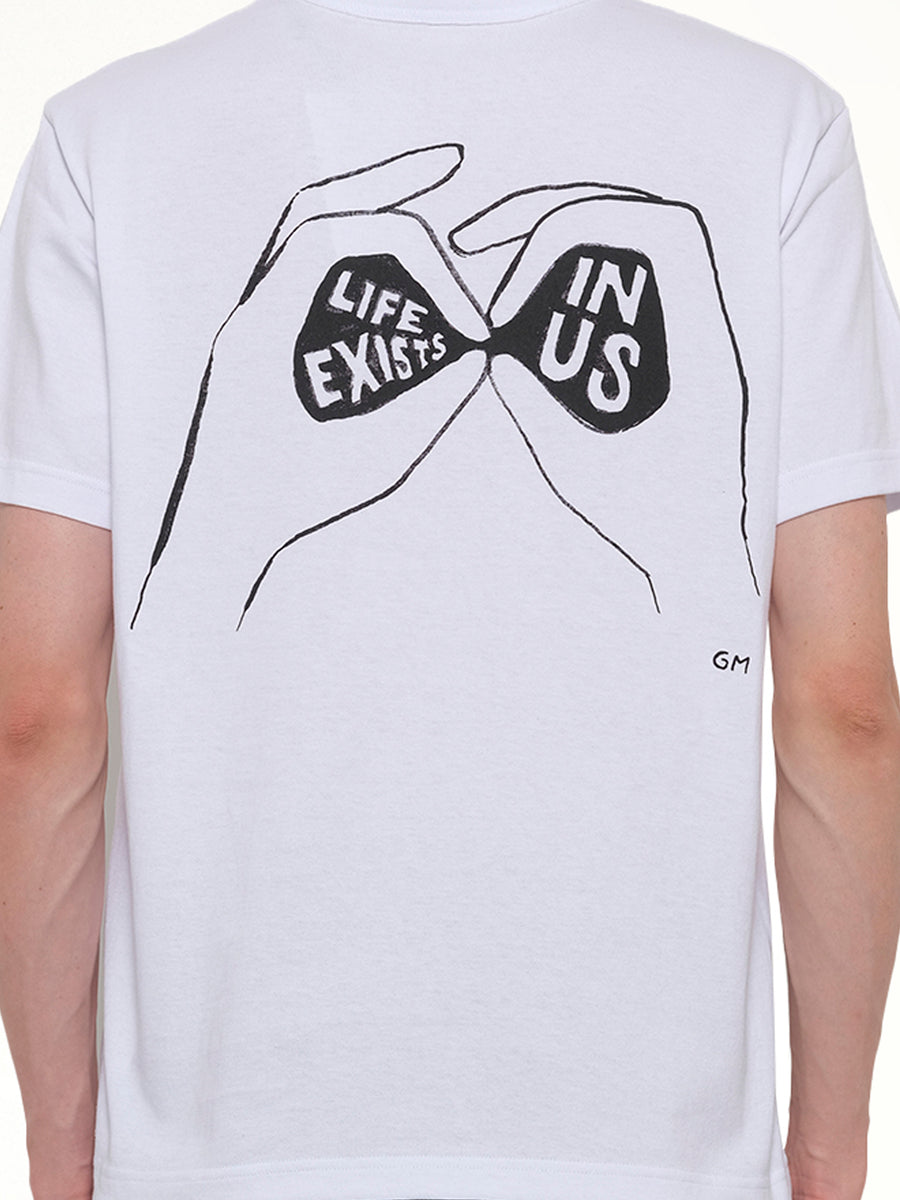 Geoff Sacai Embroidery T-Shirt in White