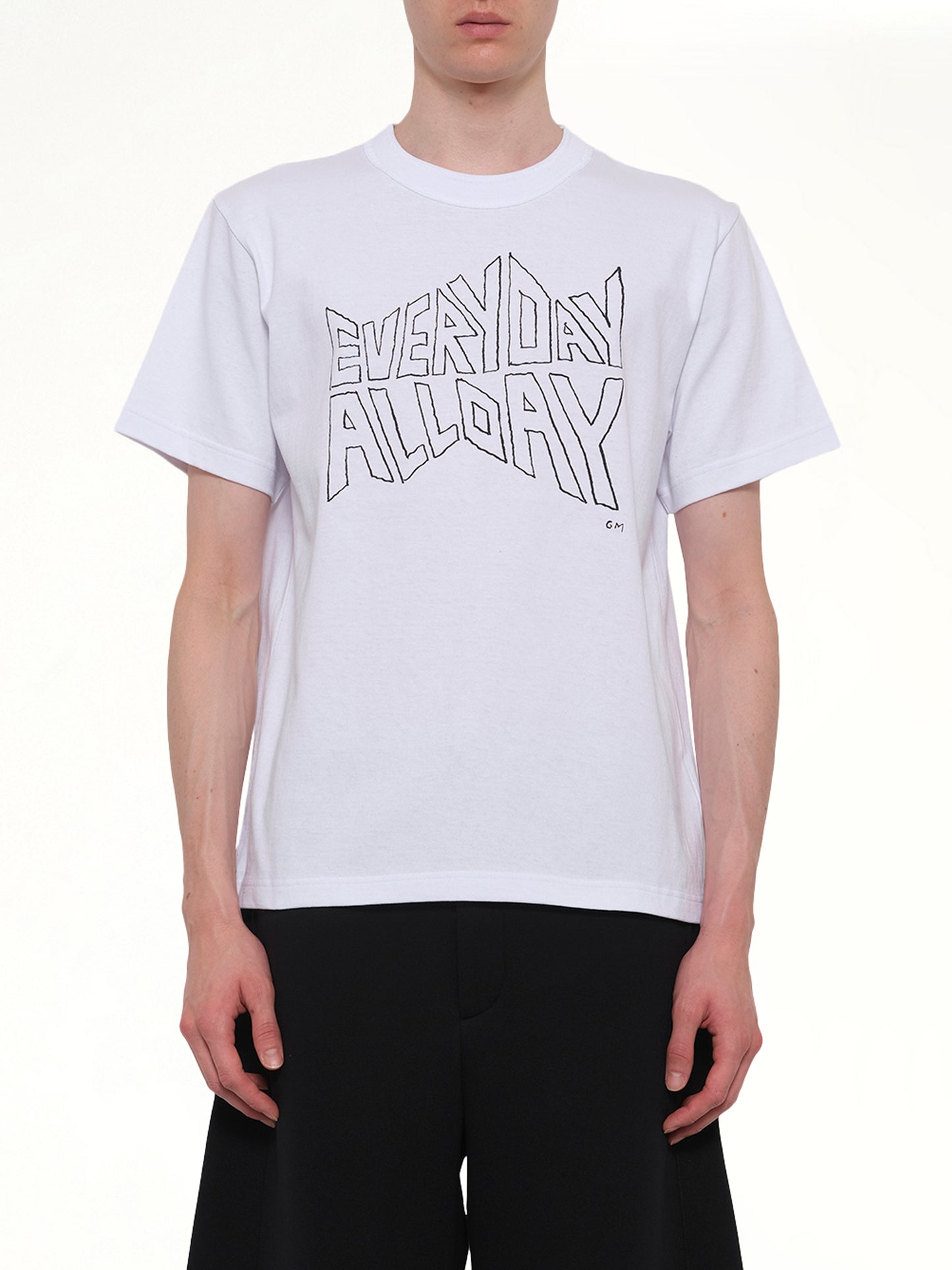 Geoff Sacai Print T-Shirt in White