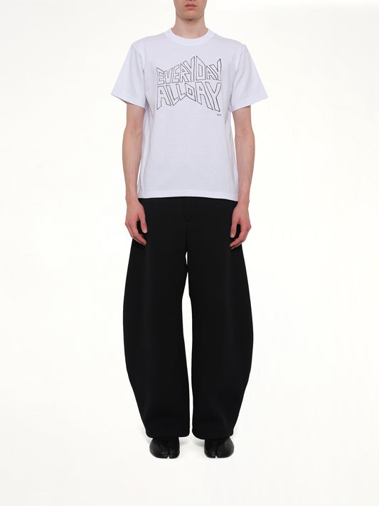 Geoff Sacai Print T-Shirt in White