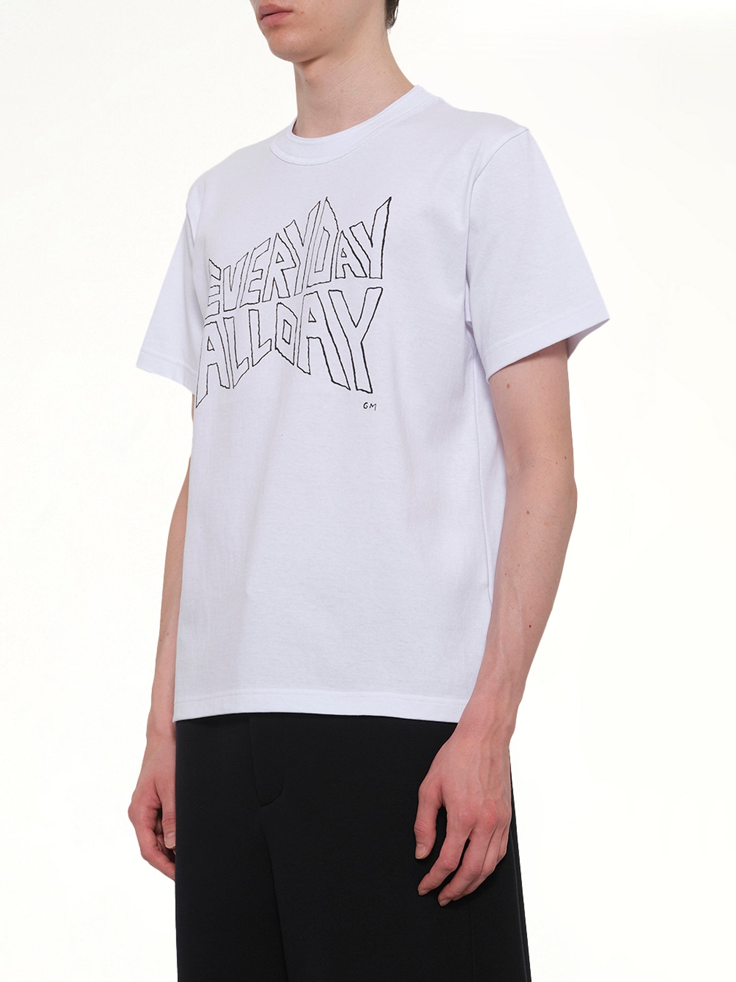 Geoff Sacai Print T-Shirt in White