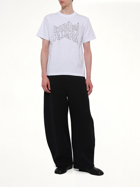 Geoff Sacai Print T-Shirt in White