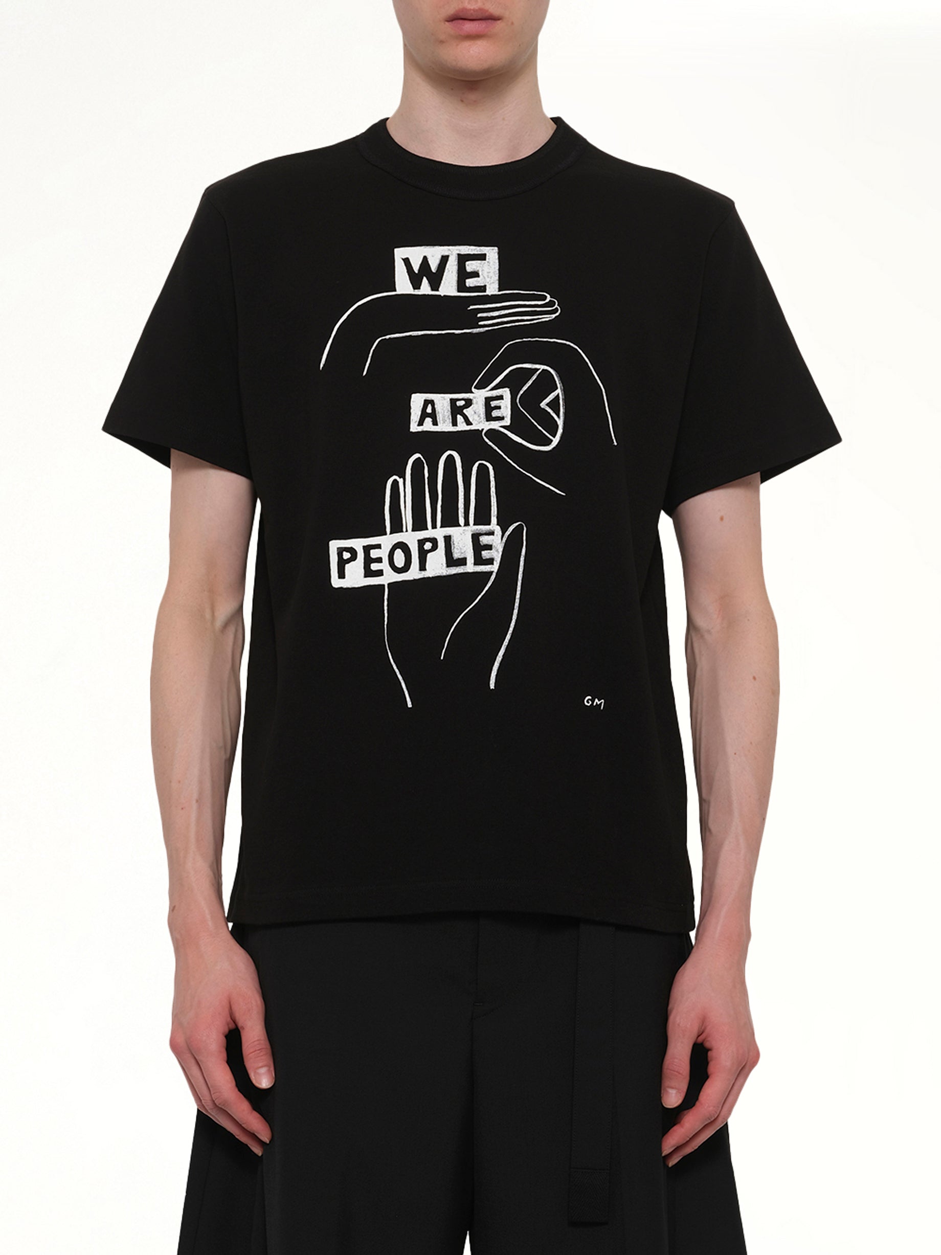 Geoff "We Are People" T-Shirt in Black