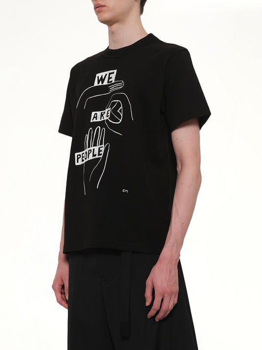 Geoff "We Are People" T-Shirt in Black