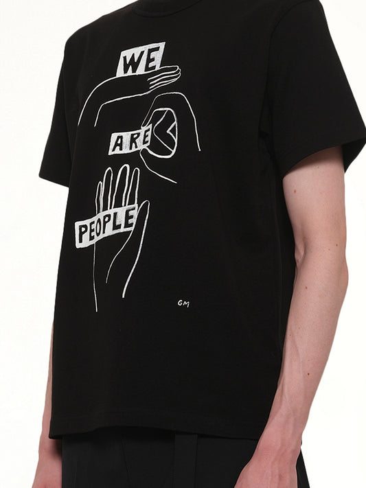 Geoff "We Are People" T-Shirt in Black