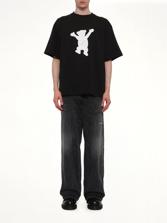 Logo Teddy T-Shirt in Black