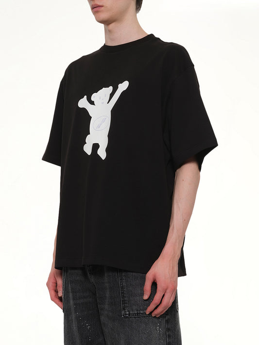 Logo Teddy T-Shirt in Black