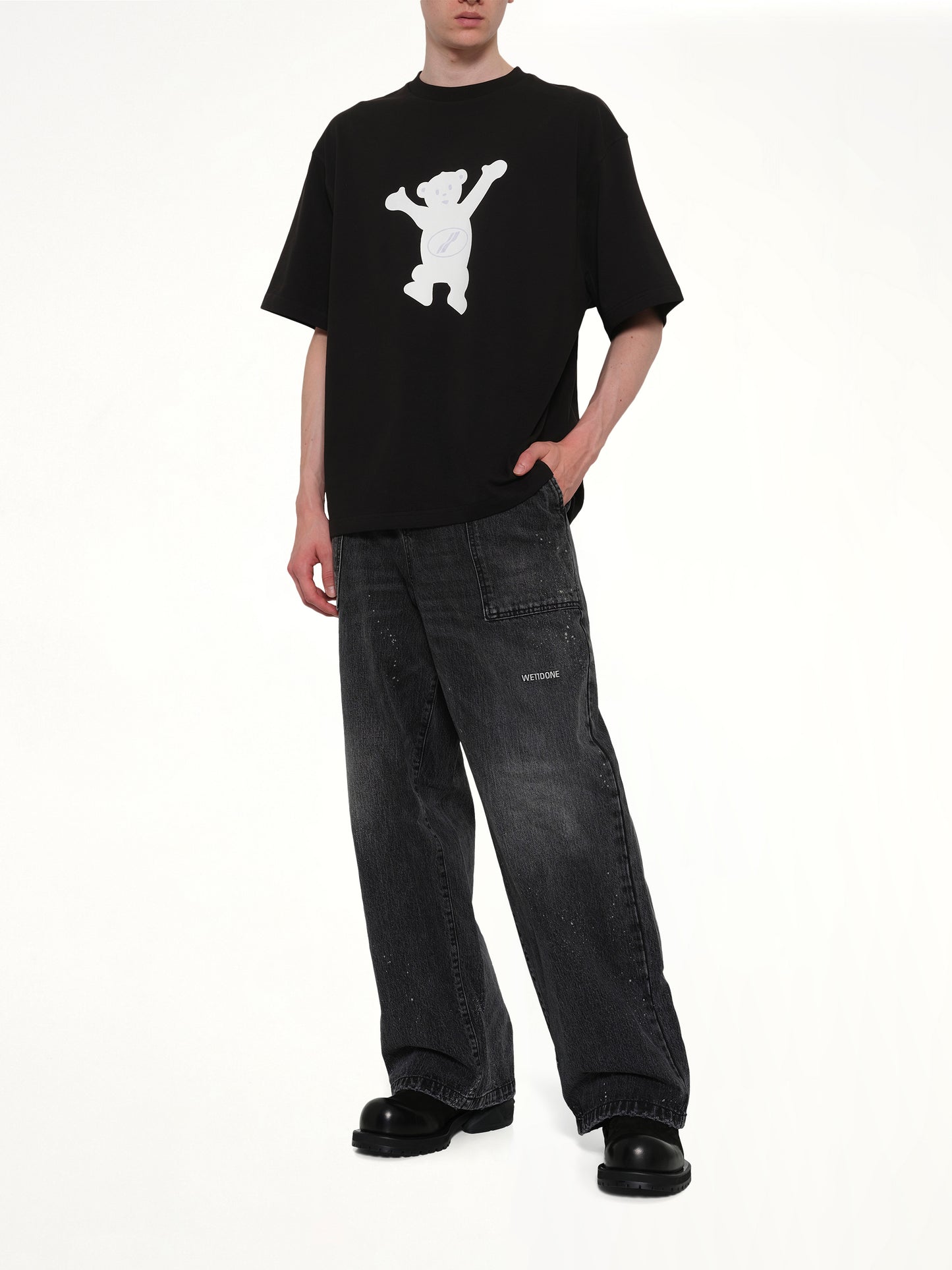 Logo Teddy T-Shirt in Black