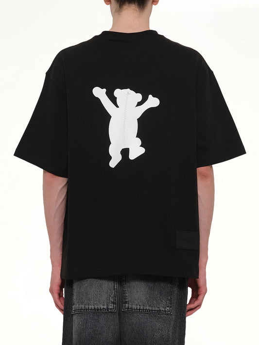 Logo Teddy T-Shirt in Black