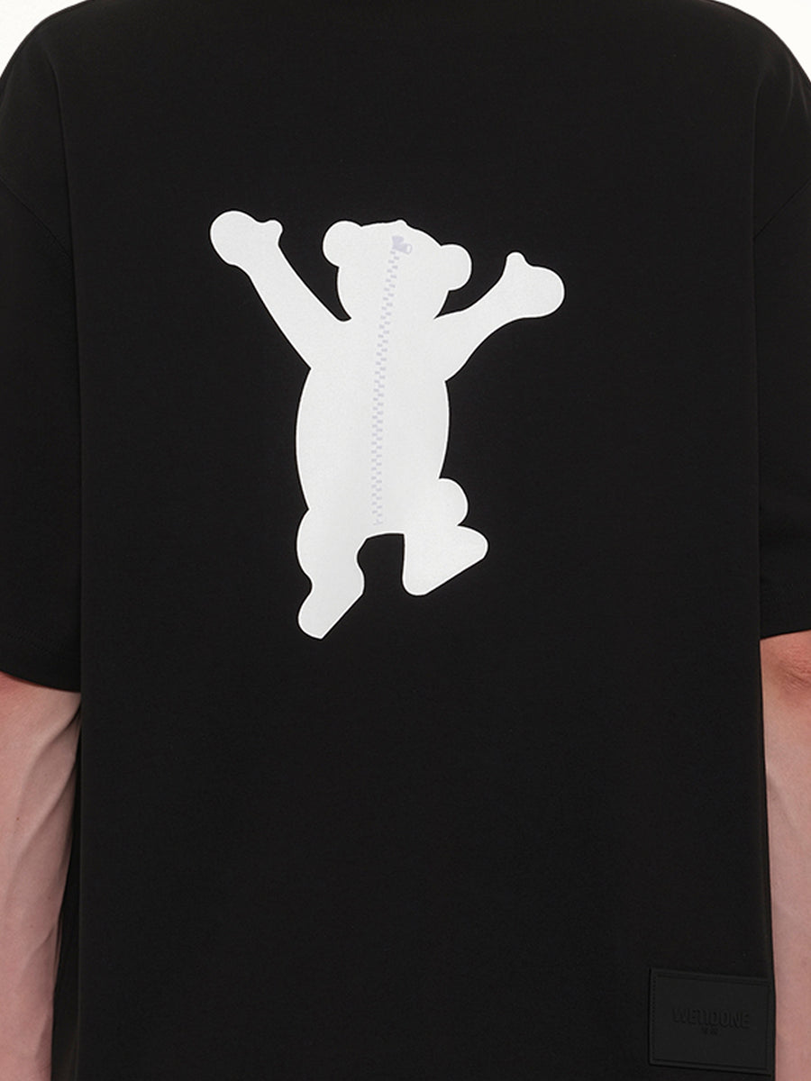 Logo Teddy T-Shirt in Black