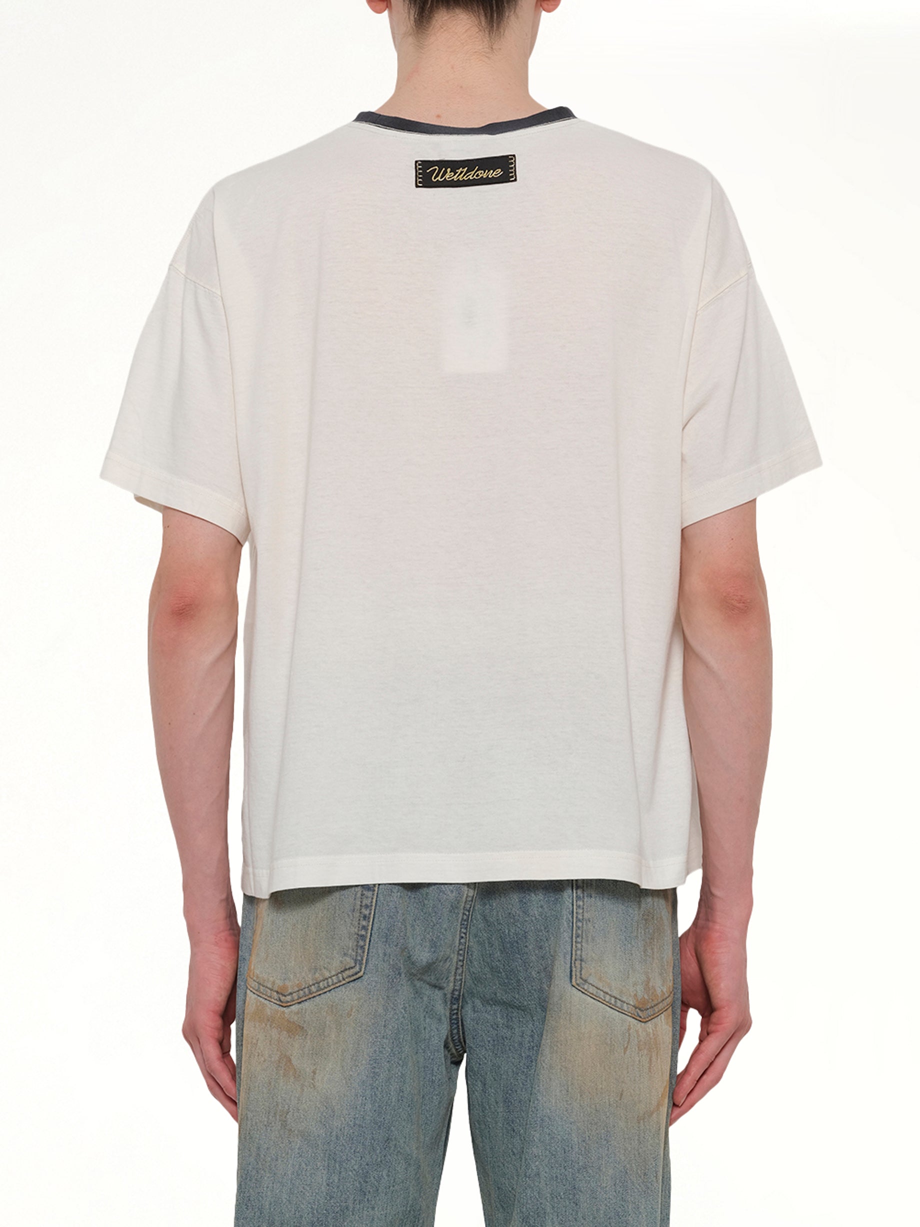 WE11DONE Monster T-Shirt in Black Back View from MARAIS