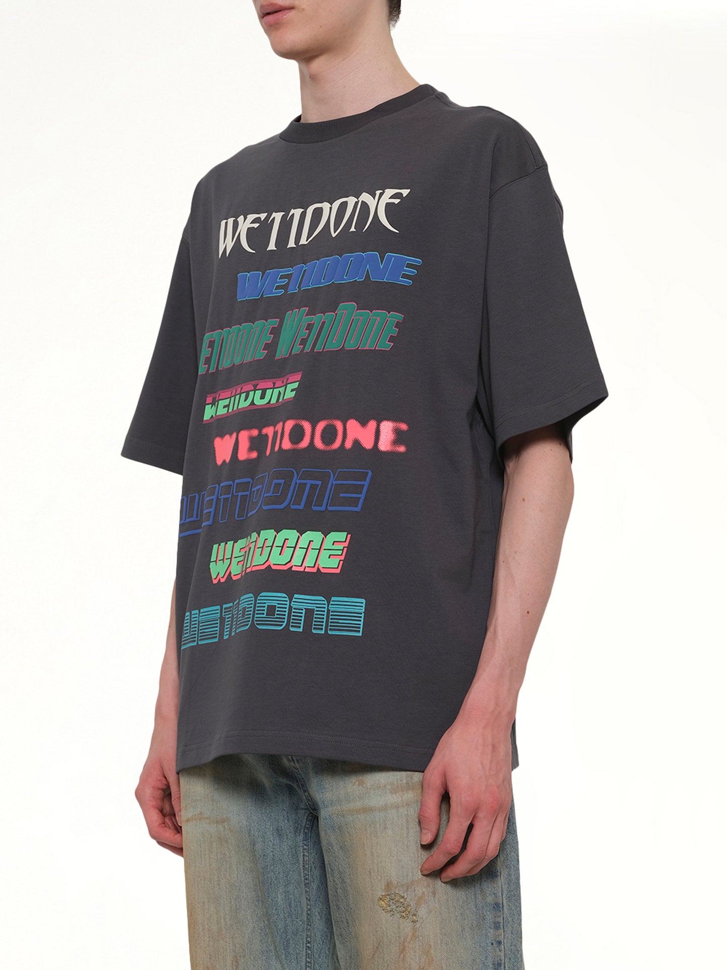 Multi Logo T-Shirt in Charcoal