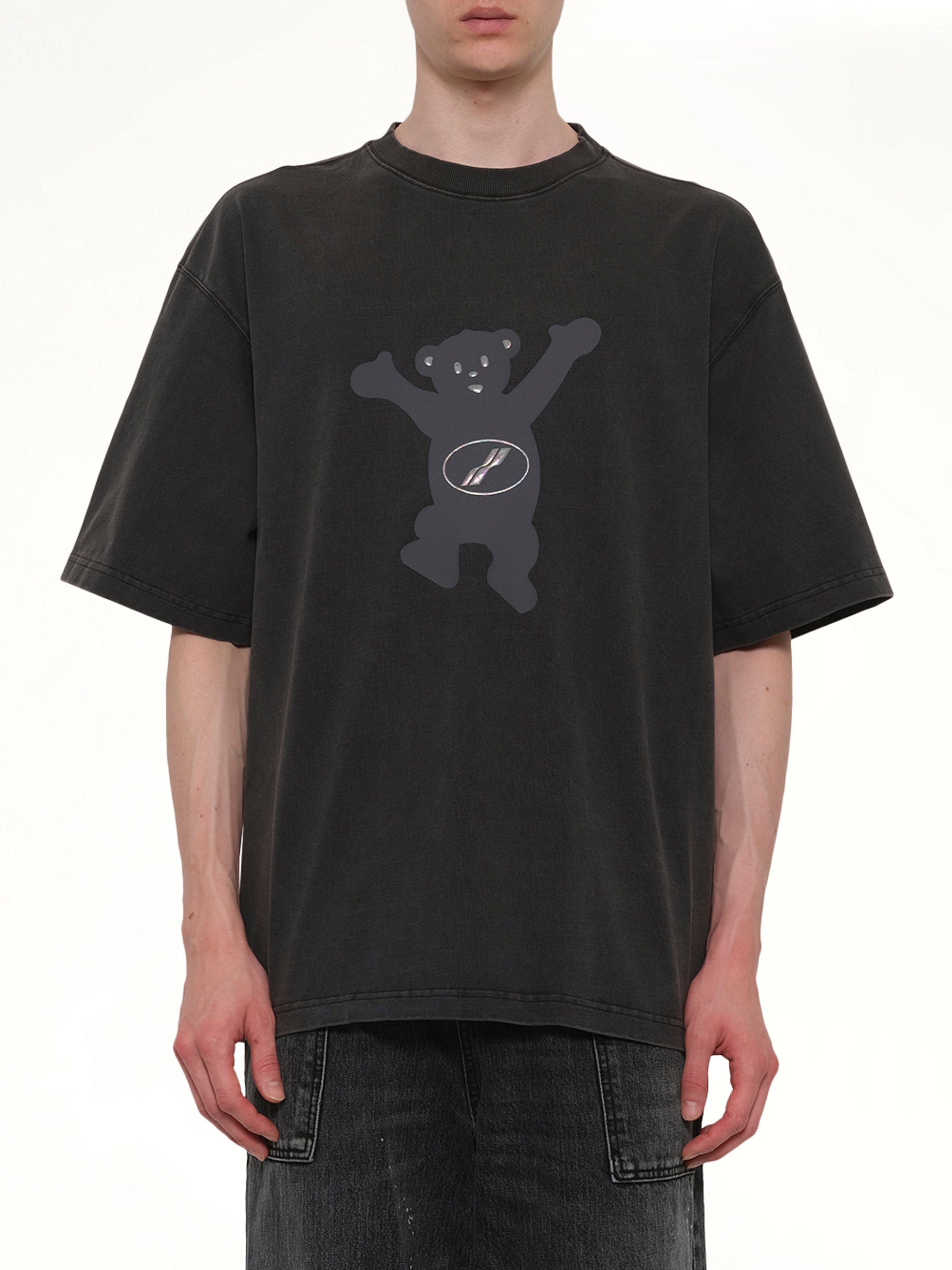 Teddy Logo T-Shirt in Charcoal