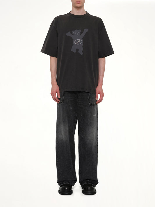 Teddy Logo T-Shirt in Charcoal