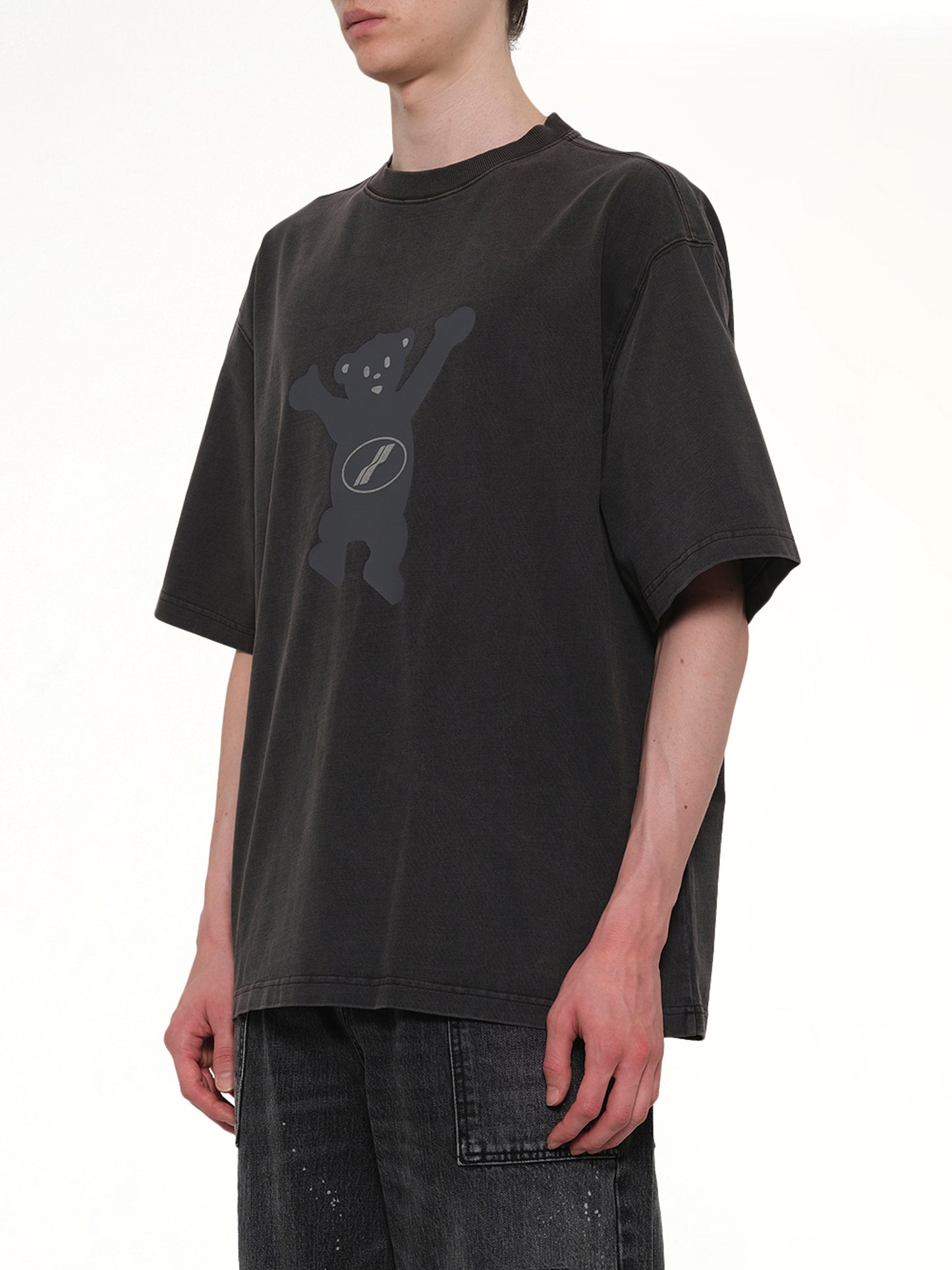 Teddy Logo T-Shirt in Charcoal