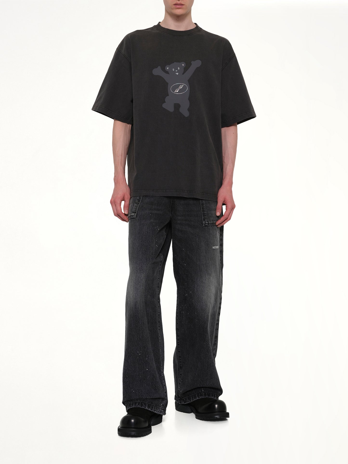 Teddy Logo T-Shirt in Charcoal