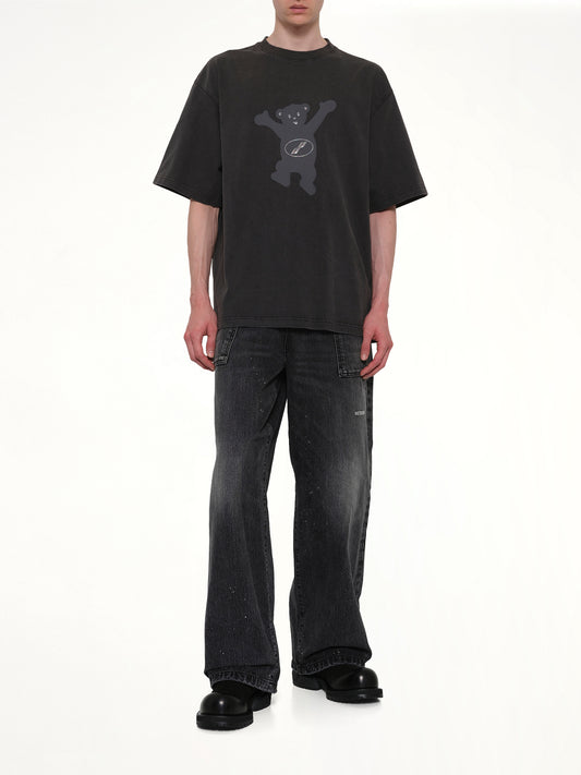 Teddy Logo T-Shirt in Charcoal