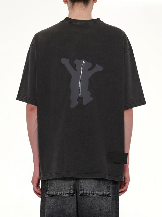 Teddy Logo T-Shirt in Charcoal