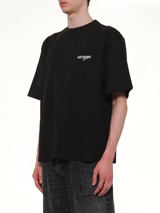 Wave Logo Short Sleeve T-Shirt in Black