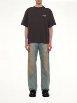 Wave Logo Short Sleeve T-Shirt in Charcoal
