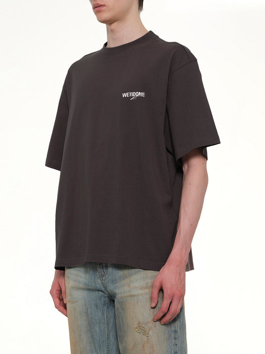 Wave Logo Short Sleeve T-Shirt in Charcoal