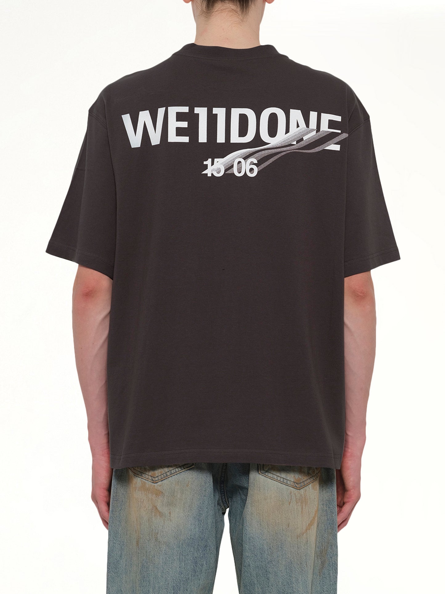 Wave Logo Short Sleeve T-Shirt in Charcoal