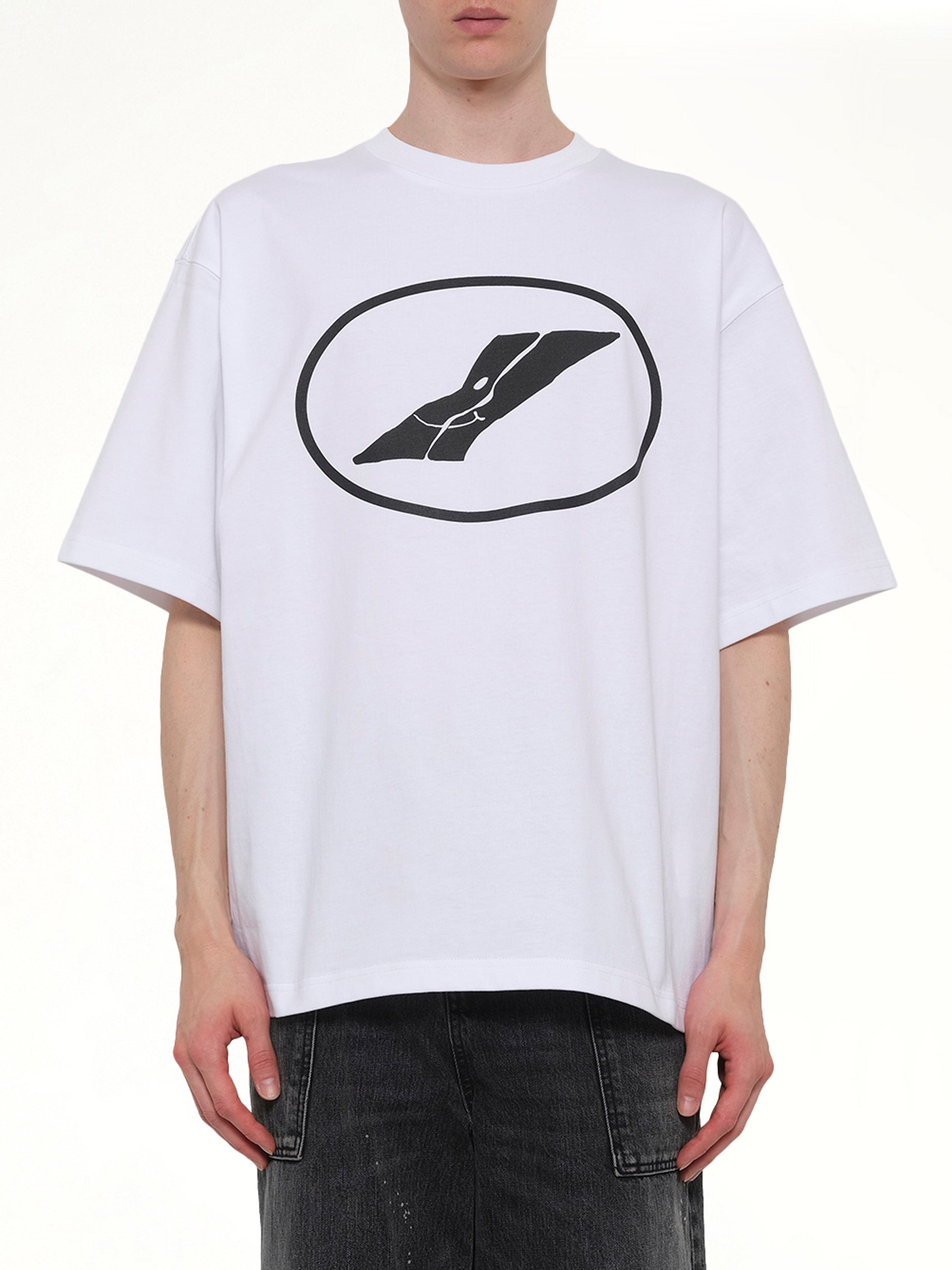 We11done Print T-Shirt in White