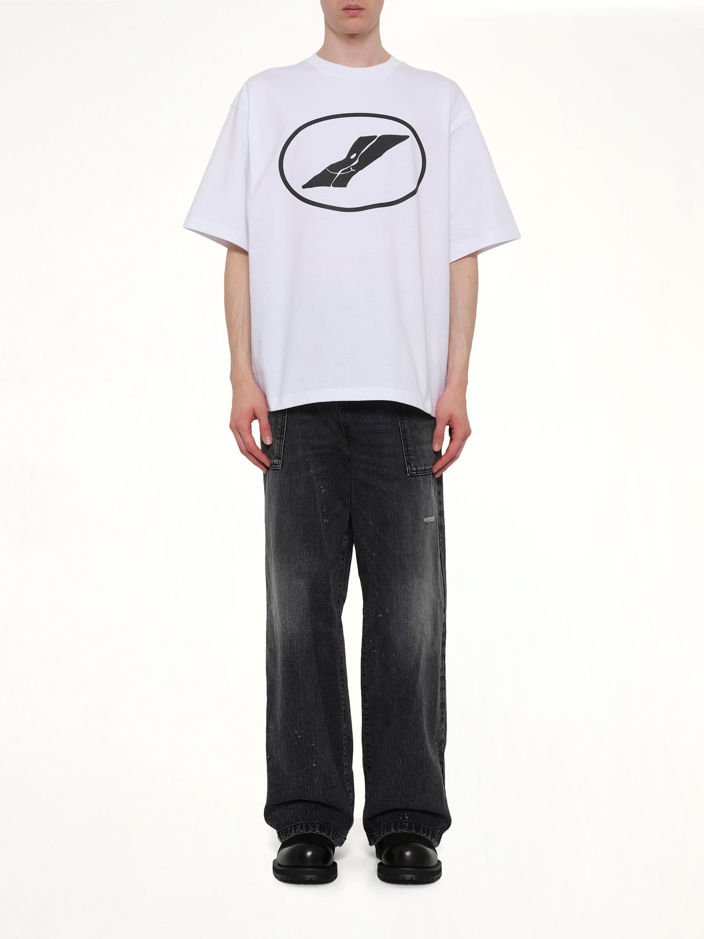 We11done Print T-Shirt in White