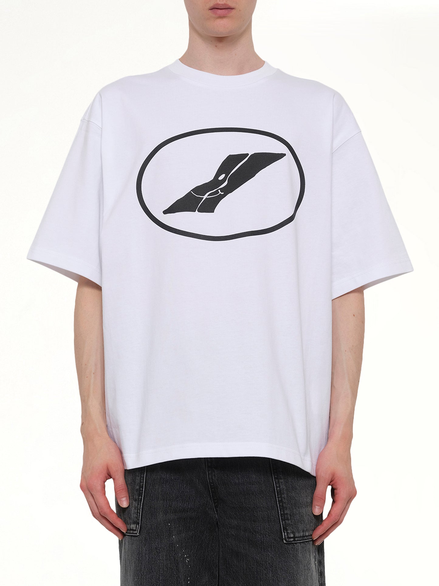 We11done Print T-Shirt in White