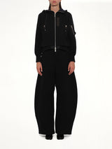 Sponge Sweat x Nylon Twill Small Hoodie in Black