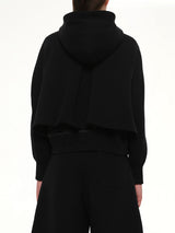 Sponge Sweat x Nylon Twill Small Hoodie in Black