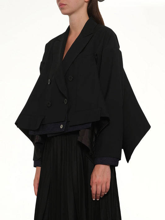 Suiting x Denim Jacket in Black/Indigo