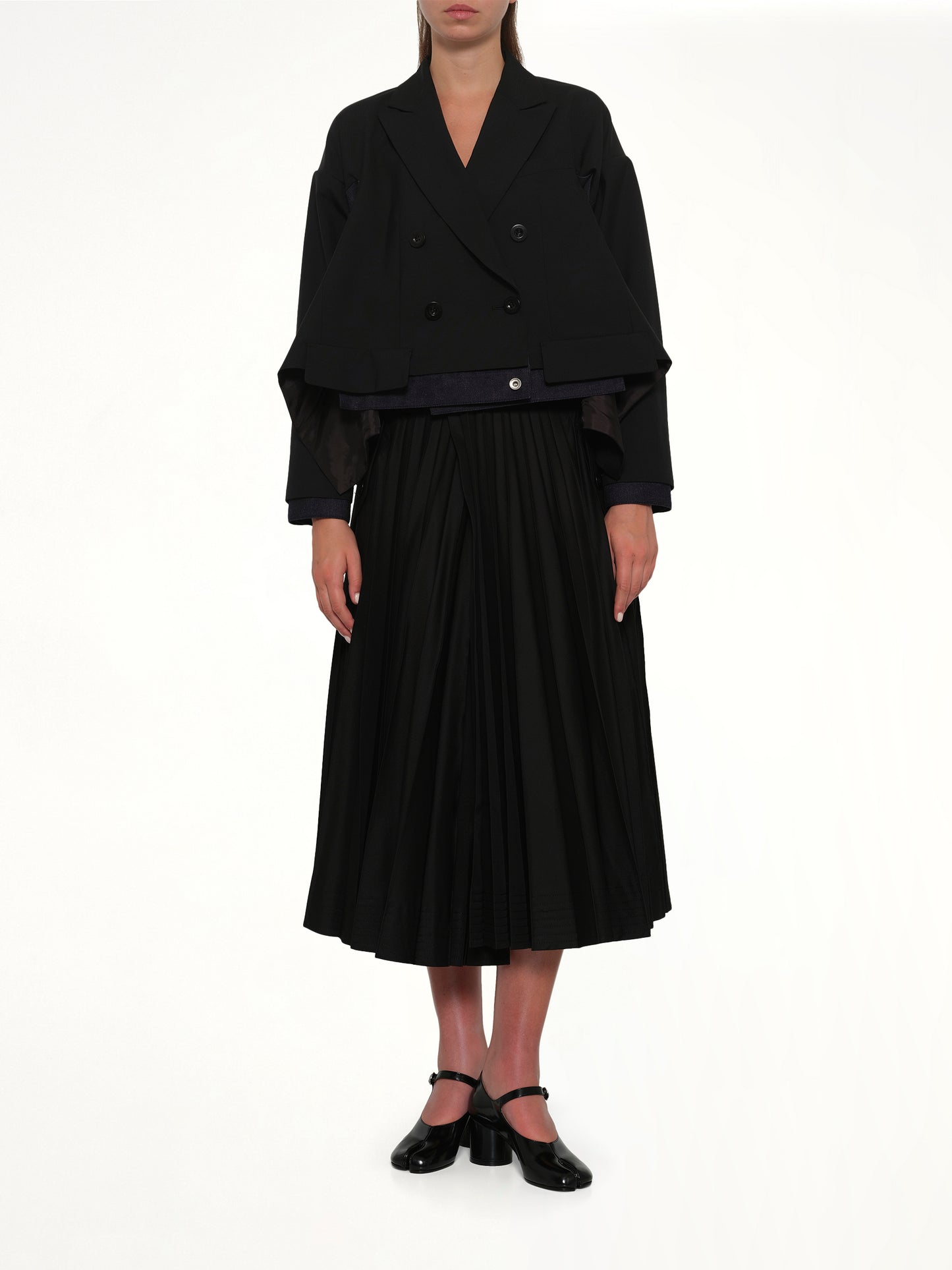 Suiting x Denim Jacket in Black/Indigo