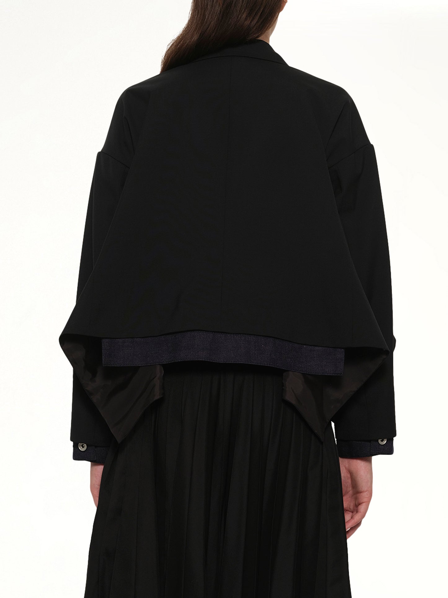 Suiting x Denim Jacket in Black/Indigo