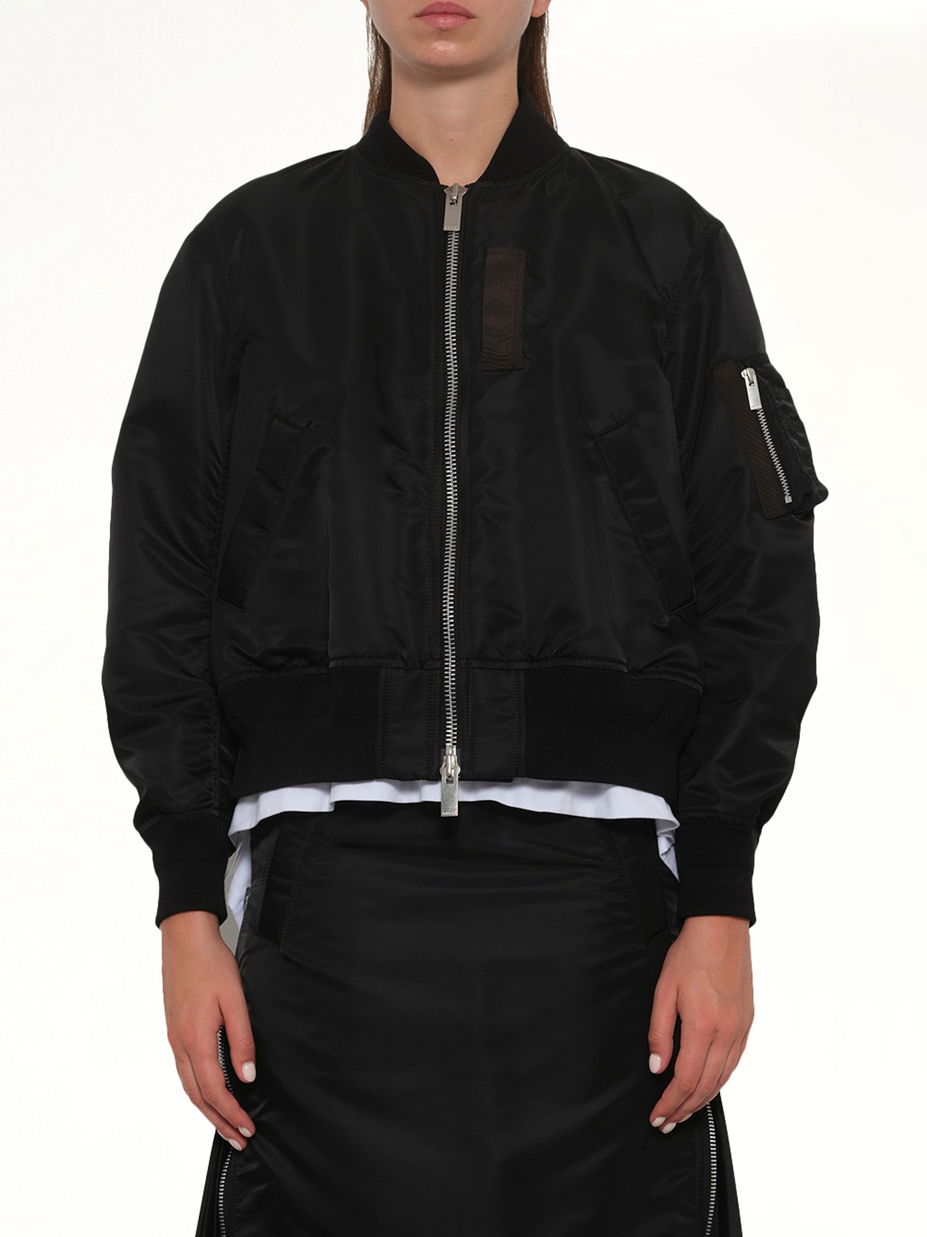 Nylon Twill Blouson in Black