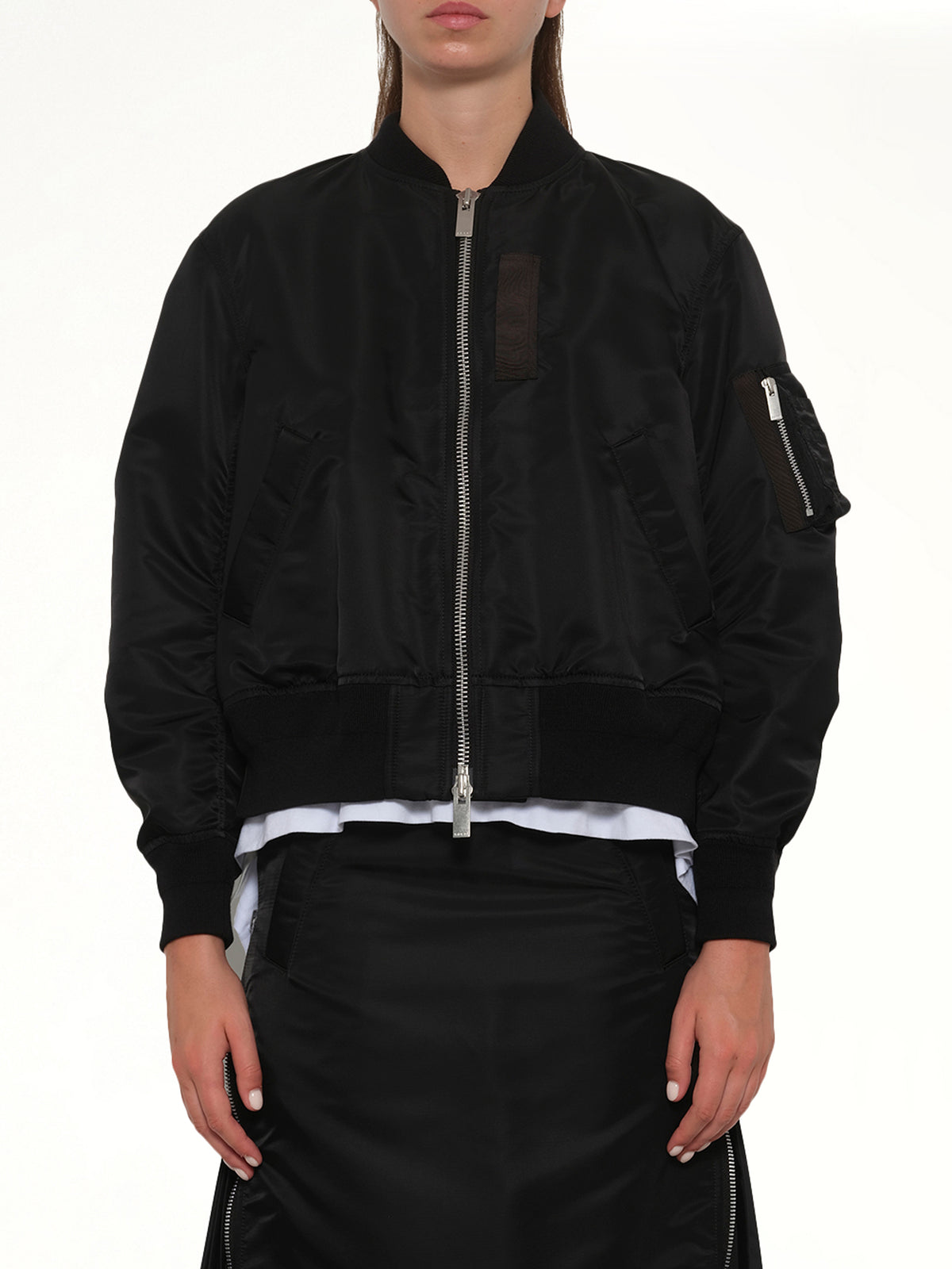 Nylon Twill Blouson in Black