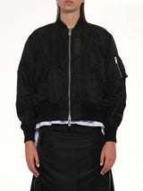 Nylon Twill Blouson in Black