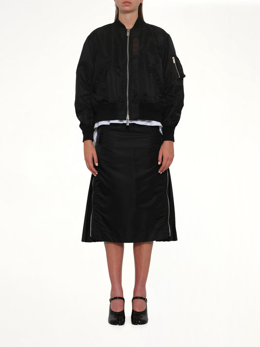 Nylon Twill Blouson in Black