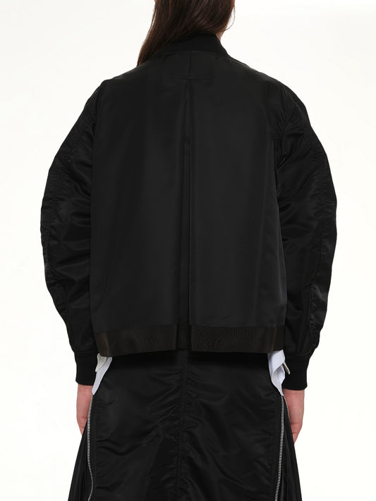 Nylon Twill Blouson in Black