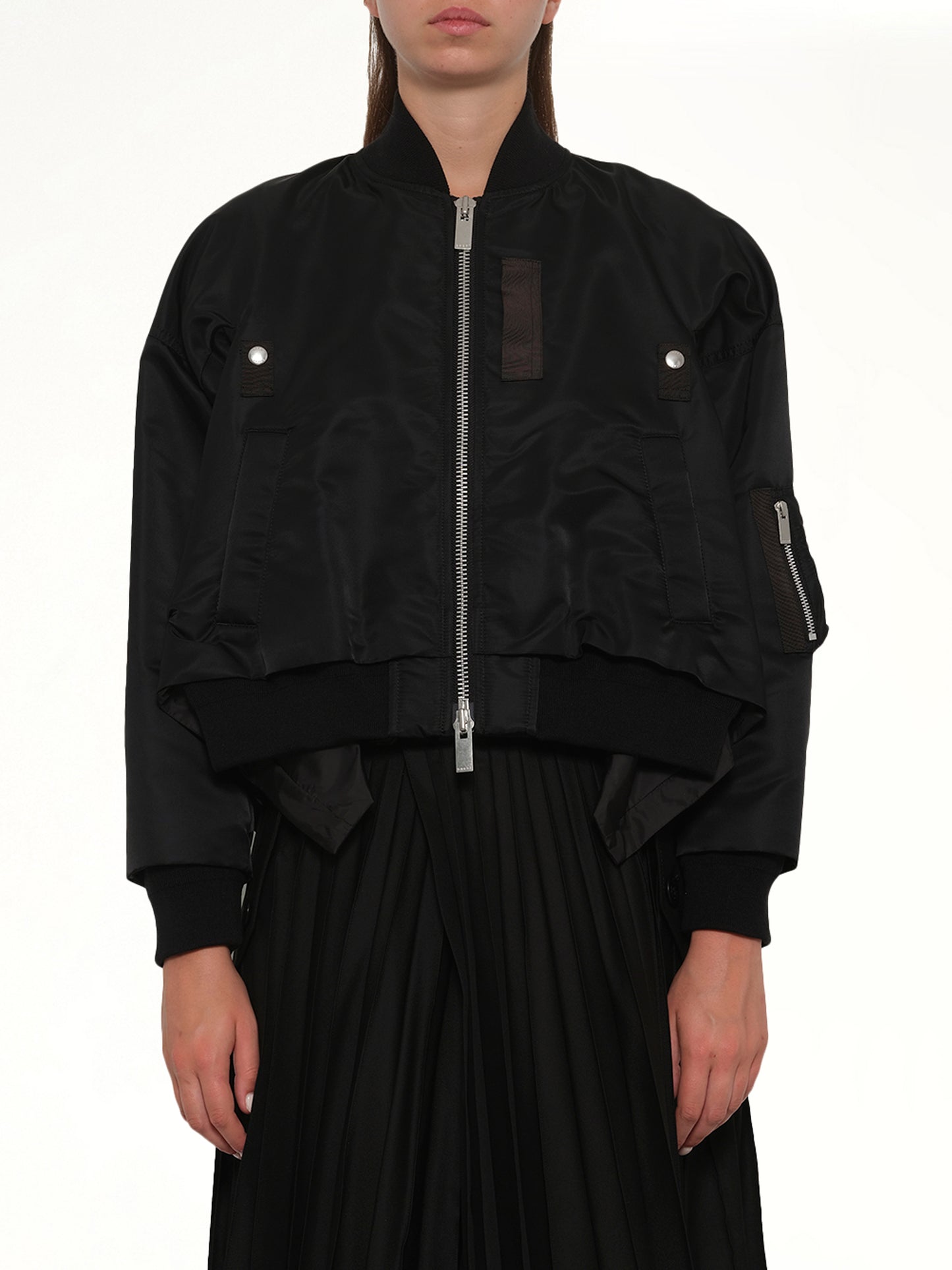 Nylon Twill Blouson in Black