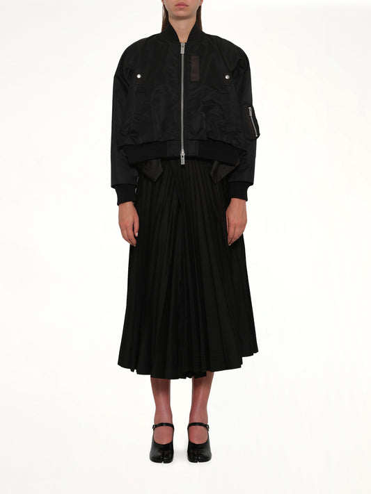 Nylon Twill Blouson in Black
