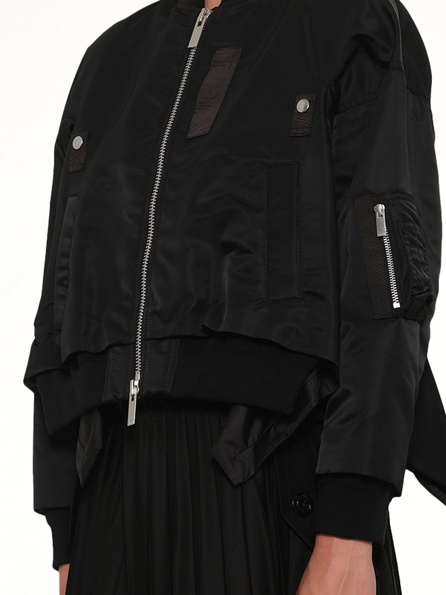 Nylon Twill Blouson in Black